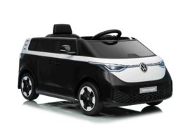 Volkswagen ID Buzzz, zwart, 12V7ah, RC, leder, rubberbanden. (HL718zw)