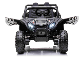 Beach Buggy zwart, BlueTooth, 12V, 2.4ghz, softstart, 4x4, eva, leder (A036zw)