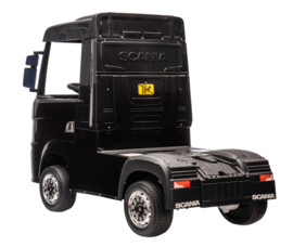 Scania 500R series truck zwart, EVA, Multimedia, 4WD, FM radio, 2x12V7ah accu, leder, RC, BT (HL698zw)