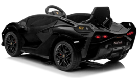 Lamborghini SIAN  zwart metallic 12V, 2.4ghz, lambo  deuren, lederen stoel (SianBlack)