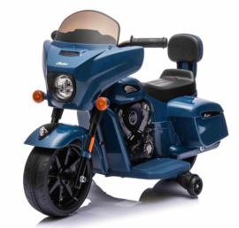 Indian Chieftain 6V Blauw motorbike, met zijwielen  (IndianBlue)