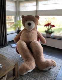 Grote Knuffelbeer "Eduard" XXXL 260cm lichtbruin - TB-2021EXXL260LB