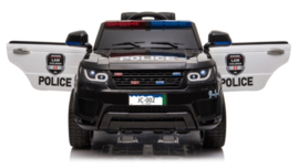 Politieauto, 12V, softstart 2,4ghz RC , leder, incl mobilofoon (JC-002)