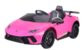 Lamborghini Huracán LP640 Performanté, 12V, roze, 2.4ghz RC , BT,EVA, lederen stoel (S308pk)