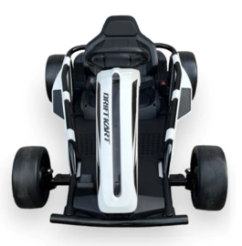 Drift Kart 24V Wit ,Side Skirt edition, 2x12V9ah accu, 15Km/h, 200W motoren  (SX1968wt)