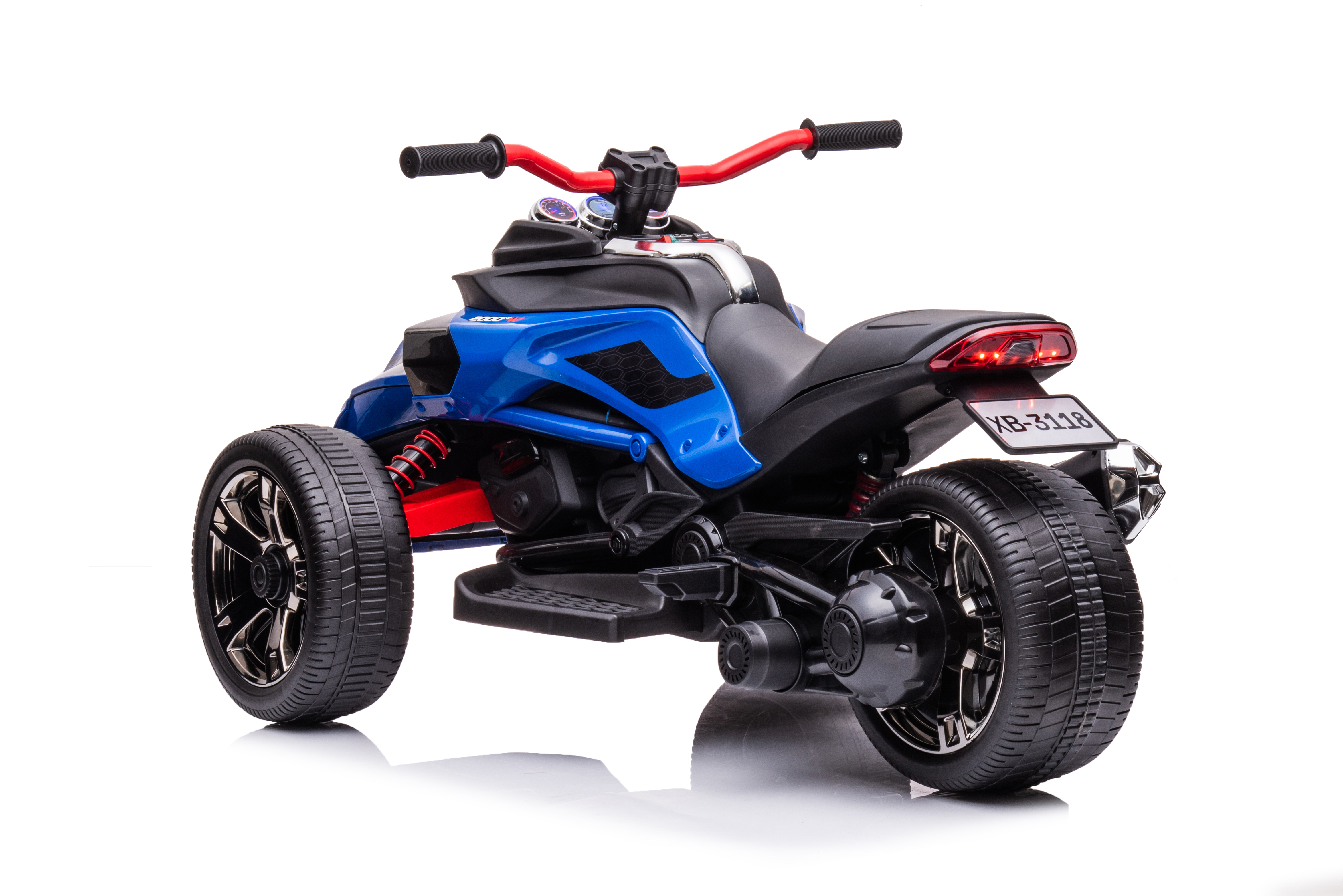 24V Trike Streetfighter blauw, leder, eva, 2.4ghz RC  (3118blue)