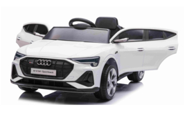 Audi E-TRON Quattro Sportback 12V, 4WD, wit, leder, 2.4ghz RC, EVA (QLS-6688wt)