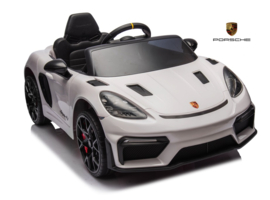 Porsche 718 Spyder RS, 12V, wit met RC en vele opties.(KC_pwt)