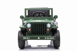 Jeep Army, Willy's jeep, 4wd, eva, leder, BlueTooth, 2.4ghz softstart, (JH-103A)