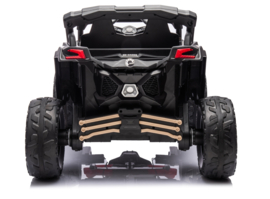 24V CAN-AM RS Maverick 1 zits buggy zwart/khaki, 4WD, leder, Mp4 TV, RC. (CA003rs)