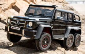 Mercedes-Benz G63 6x6 ///AMG, 2 zitter, met RC en lederlook stoelen (ABL1801zw)