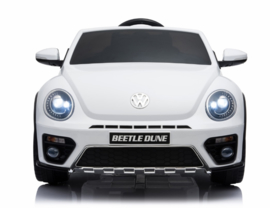 VW Dune Beetle wit, 12V , eva, leder, FM radio, Blue thooth, 2.4ghz afstandsbediening ( S303wt)