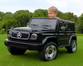 Mercedes-Benz  EQG  G-Wagon ///AMG,  zwart metallic, FM,leder, BlueTooth,   (JJ2088)