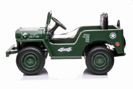 Jeep Army, Willy's jeep, 4wd, eva, leder, BlueTooth, 2.4ghz softstart, (JH-103A)