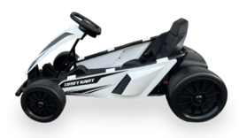 Drift Kart 24V Wit ,Side Skirt edition, 2x12V9ah accu, 15Km/h, 200W motoren  (SX1968wt)