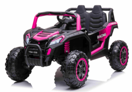 Beach Buggy roze,  BlueTooth,  12V, 2.4ghz, softstart, 4x4, eva, leder (A036PK)