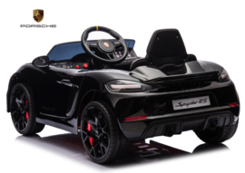 Porsche 718 Spyder RS, 12V, zwart paint met RC en vele opties.(KC_pzw)