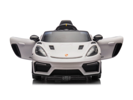 Porsche 718 Spyder RS, 12V, wit met RC en vele opties.(KC_pwt)