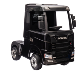 Scania 500R series truck zwart, EVA, Multimedia, 4WD, FM radio, 2x12V7ah accu, leder, RC, BT (HL698zw)
