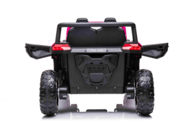 Beach Buggy roze,  BlueTooth,  12V, 2.4ghz, softstart, 4x4, eva, leder (A036PK)