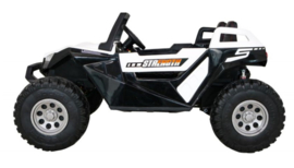 24V Beach buggy  Wit, High speed 15km/h, 2 zitter, 2.4ghz, softstart, 4x4, eva, leder (SX1929wt)