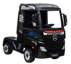 Mercedes Actros, metallic zwart, EVA, Multimedia, 4WD, FM radio, 2x12V7ah accu, leder, RC (ActrosZW)