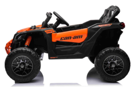 24V CAN-AM Maverick 1 zits buggy CA-Orange, 4WD, leder, Mp4 TV, RC. (CA003or)