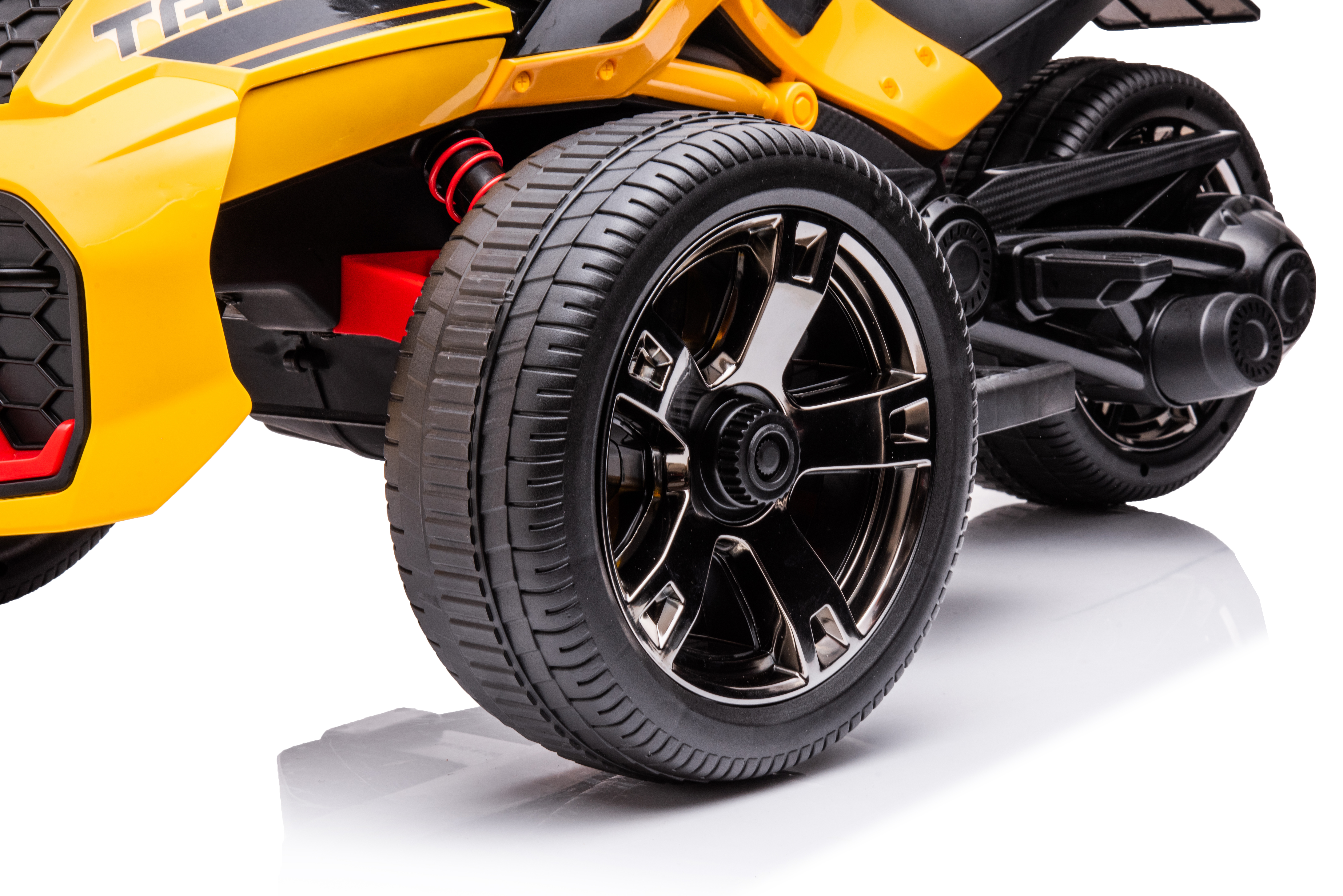24V Trike Streetfighter geel, leder, eva, 2.4ghz RC  (3118Yel)