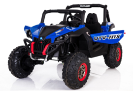 Beach buggy blauw , Mp4 TV, 2 zitter, 12V, 2.4ghz, softstart, 4x4, eva, leder (XMX-603blue )