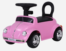 VW Beetle roze, loopauto met multimedia unit, USB, mp3 (JQ618 pk )