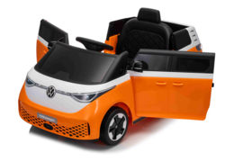 Volkswagen ID Buzzz, Orange, 12V7ah, RC, leder, rubberbanden. (HL718or)