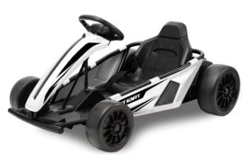 Drift Kart 24V Wit ,Side Skirt edition, 2x12V9ah accu, 15Km/h, 200W motoren  (SX1968wt)