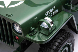 Jeep Army, Willy's jeep, 4wd, eva, leder, BlueTooth, 2.4ghz softstart, (JH-103A)