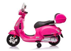 Vespa  GTS-S roze + windscherm en beautycase, 12V scooter, leder look zitting, softstart, Multimedia (VespaPK)