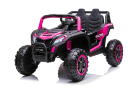 Beach Buggy roze,  BlueTooth,  12V, 2.4ghz, softstart, 4x4, eva, leder (A036PK)