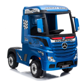 Mercedes Actros, Blauw metallic, EVA,  Multimedia, 4WD, FM radio, 2x12V7ah accu, leder, RC (ActrosBlue)