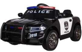 Politieauto, 12V, softstart 2,4ghz RC , leder, incl mobilofoon (JC666)