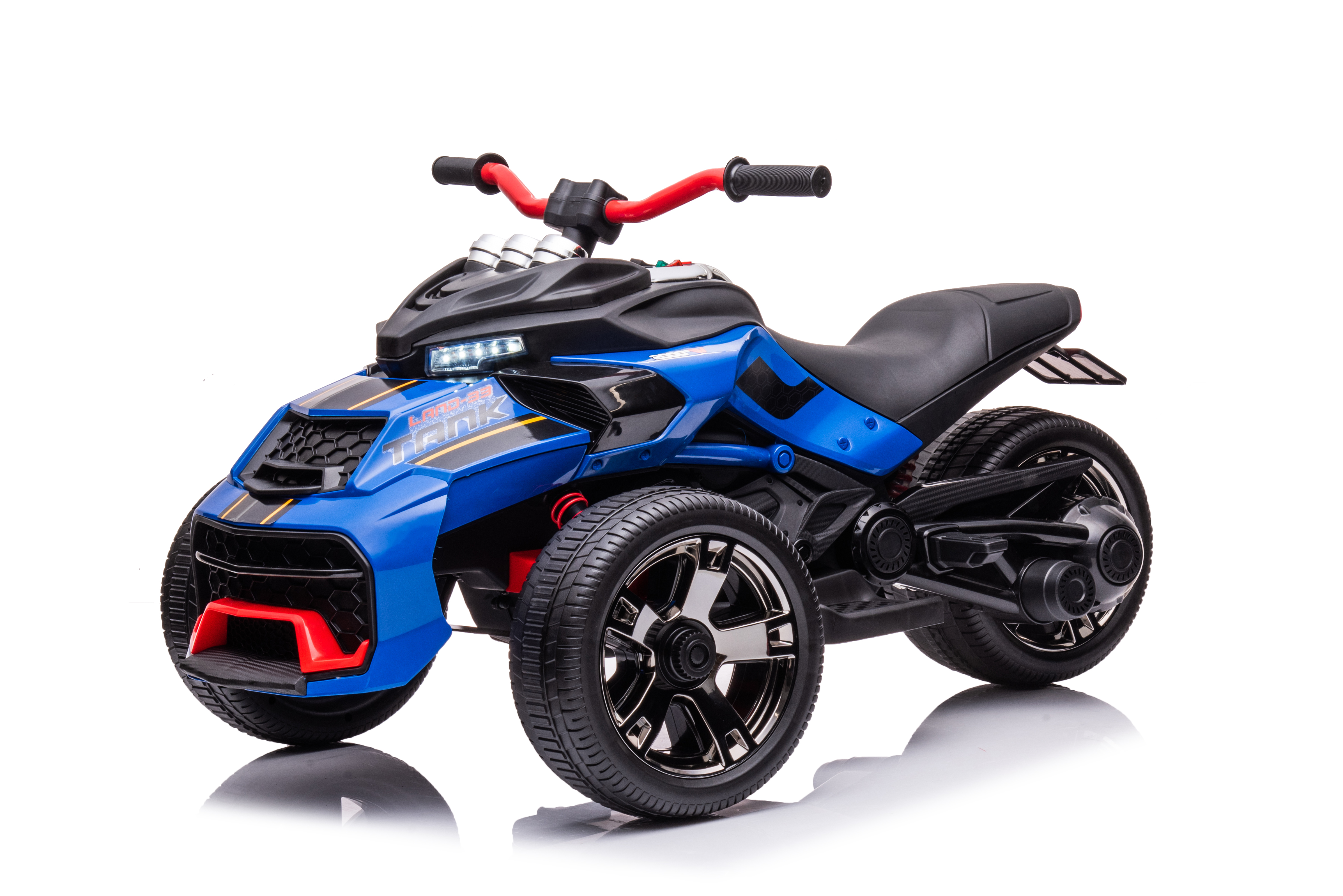 24V Trike Streetfighter blauw, leder, eva, 2.4ghz RC  (3118blue)