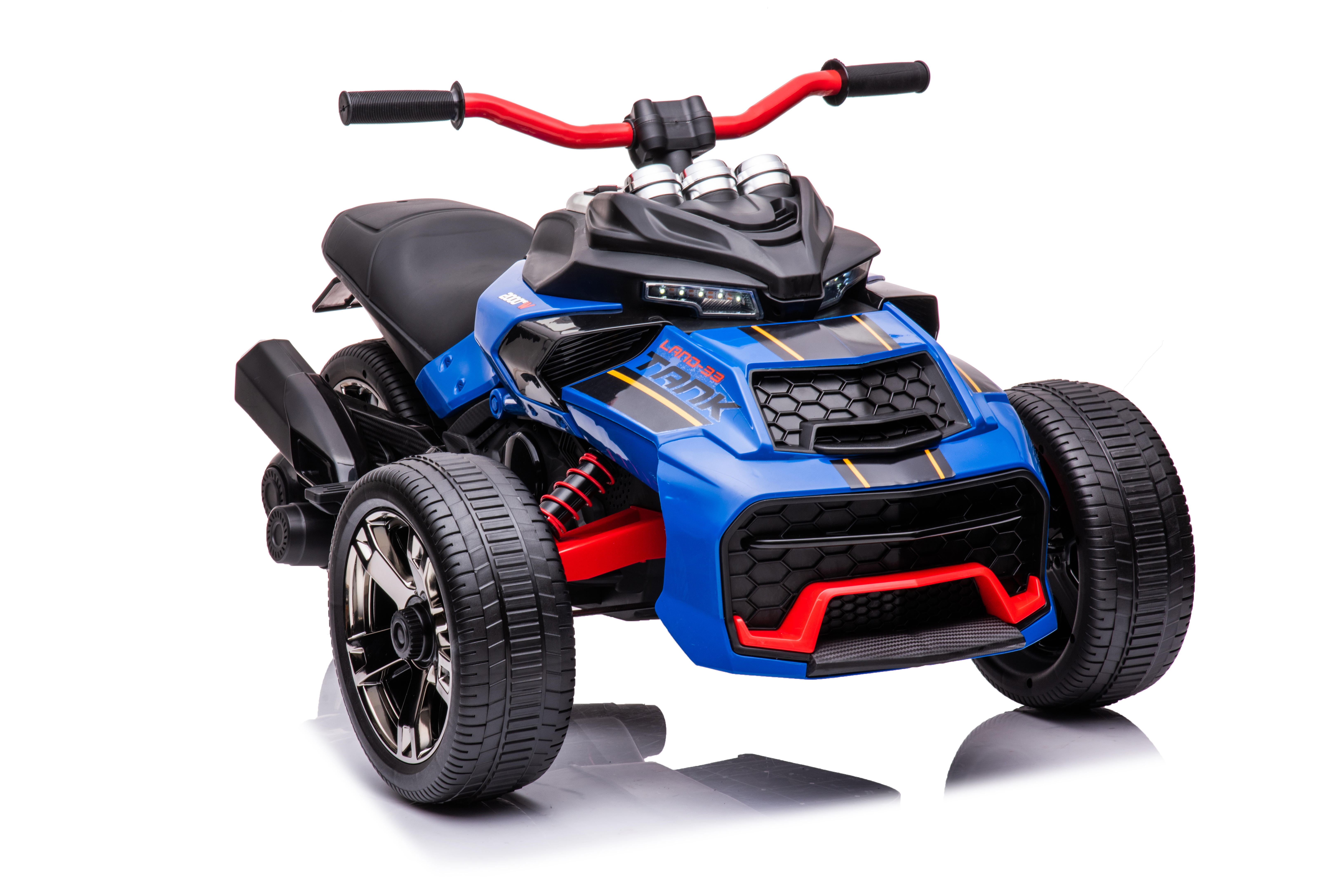 24V Trike Streetfighter blauw, leder, eva, 2.4ghz RC  (3118blue)