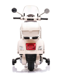 Vespa GTS-S wit + windscherm en beautycase, 12V scooter, leder look zitting, softstart, Multimedia (VespaWT)