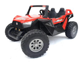 24V Beach buggy Red, High speed 15km/h, 2 zitter, 2.4ghz, softstart, 4x4, eva, leder (SX1929rd)