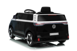 Volkswagen ID Buzzz, zwart, 12V7ah, RC, leder, rubberbanden. (HL718zw)