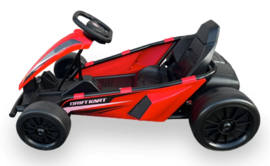 Drift Kart 24V RED ,Side Skirt edition, 2x12V9ah accu, 15Km/h, 200W motoren  (SX1968rd)