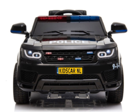 Politieauto, 12V, softstart 2,4ghz RC , leder, incl mobilofoon (JC-002)