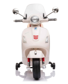 Vespa GTS-S wit + windscherm en beautycase, 12V scooter, leder look zitting, softstart, Multimedia (VespaWT)