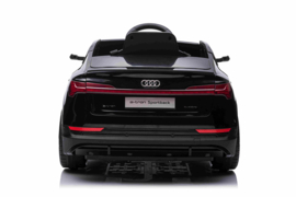 Audi E-TRON Quattro Sportback, MP4 TV, BlueTooth, 12V, 4WD, zwart metallic/paint, leder, 2.4ghz RC, EVA (QLS-6688zw)