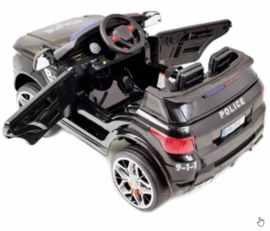 Politieauto, 12V, softstart 2,4ghz RC , leder, incl mobilofoon (JC-002)