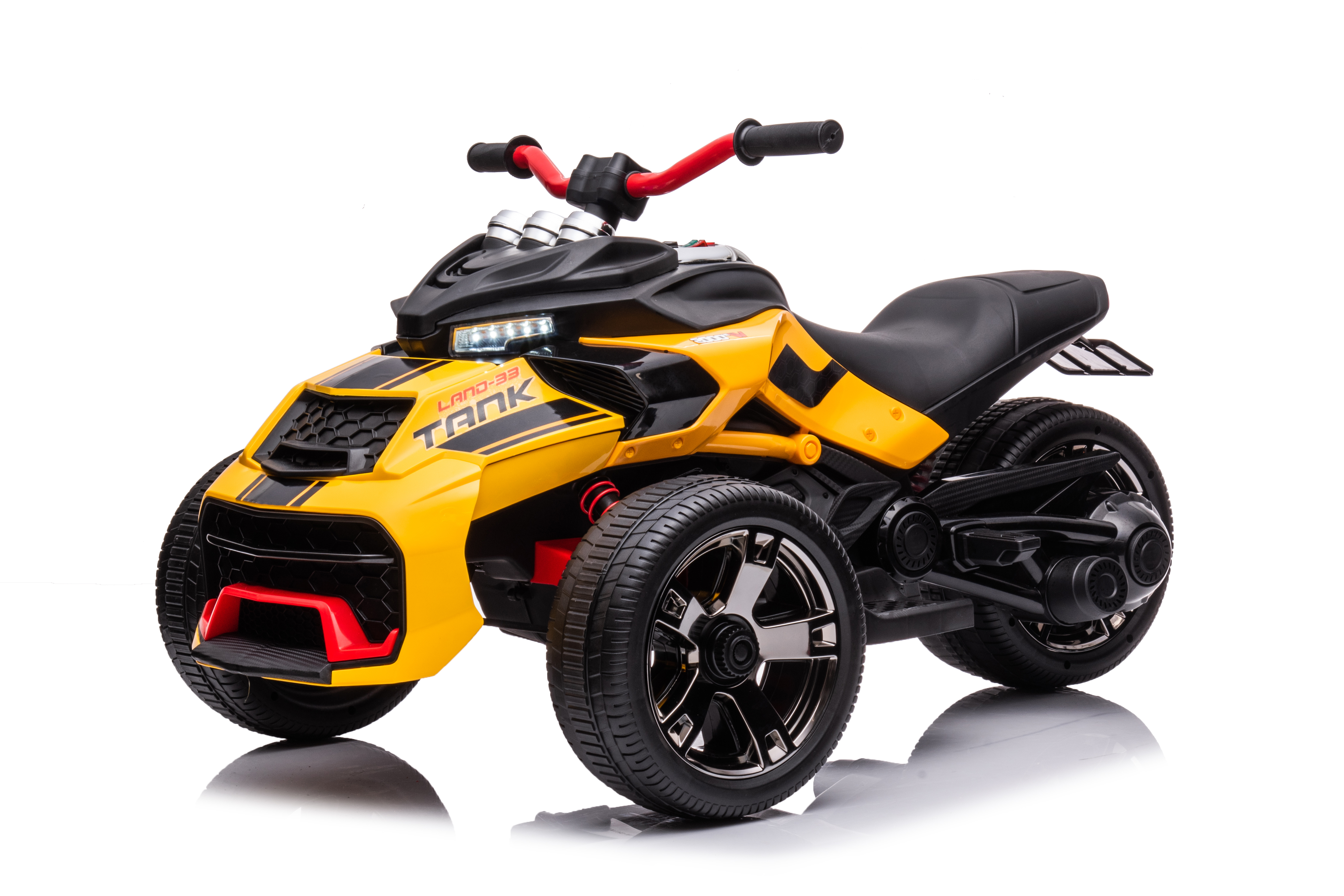 24V Trike Streetfighter geel, leder, eva, 2.4ghz RC  (3118Yel)