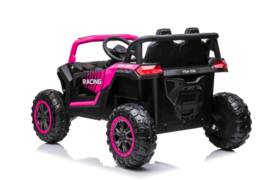 Beach Buggy roze,  BlueTooth,  12V, 2.4ghz, softstart, 4x4, eva, leder (A036PK)