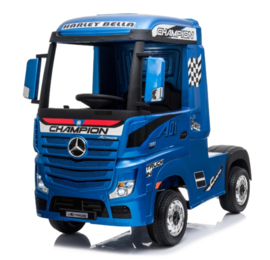 Mercedes Actros, Blauw metallic, EVA,  Multimedia, 4WD, FM radio, 2x12V7ah accu, leder, RC (ActrosBlue)